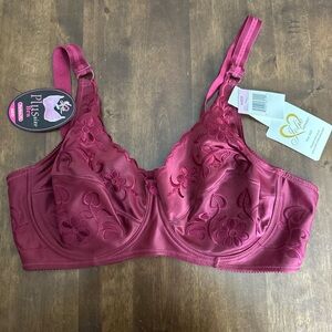 New‎ Jolie Intimates Bra 44DD Perfect Fit Sexy Floral Wired Lingerie Everyday 💕